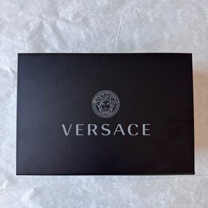 Versace Empty Gift Box 11''x8''x5'' Logo Box for Bag Magnetic Close Black